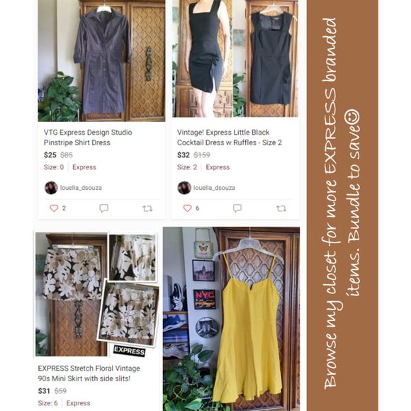 Express Fit and Flare Cami Linen Dress - Yellow, Size S - Picture 15 of 16